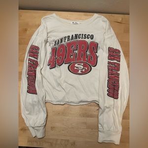 49ers Long Sleeve Crop Top